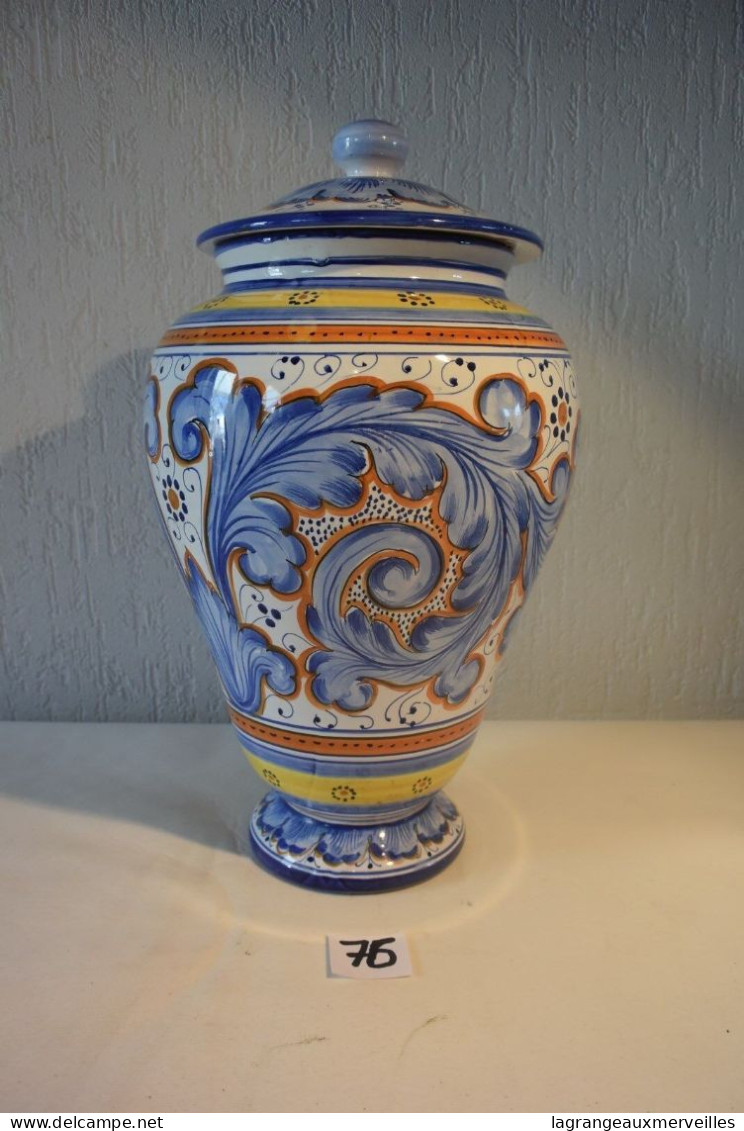 C76 Ancien Vase Amphore Signée Santucci Italy !!! - Jarrones