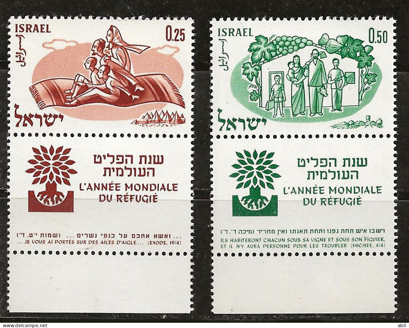 Israël 1960 N°Y.T. ;  174 Et 175 ** - Nuevos (con Tab)