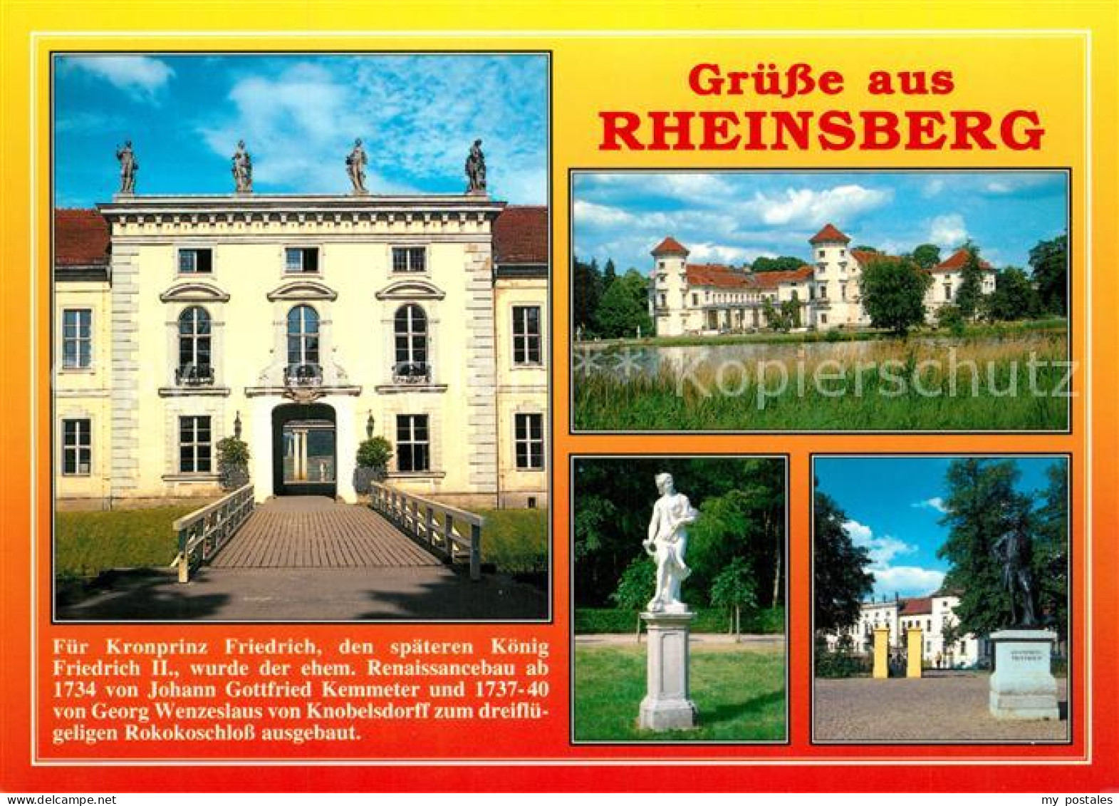 73225652 Rheinsberg Rokokoschloss Statuen Park Rheinsberg - Zechlinerhütte