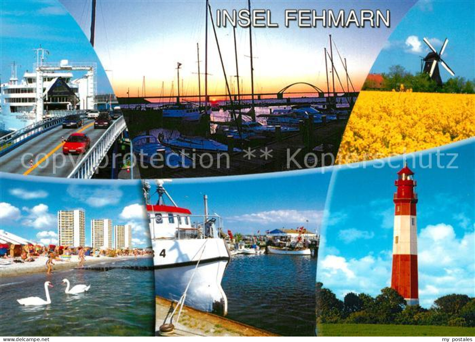 73225619 Insel Fehmarn Bruecke Hafen Windmuehle Strand Leuchtturm Insel Fehmarn - Fehmarn