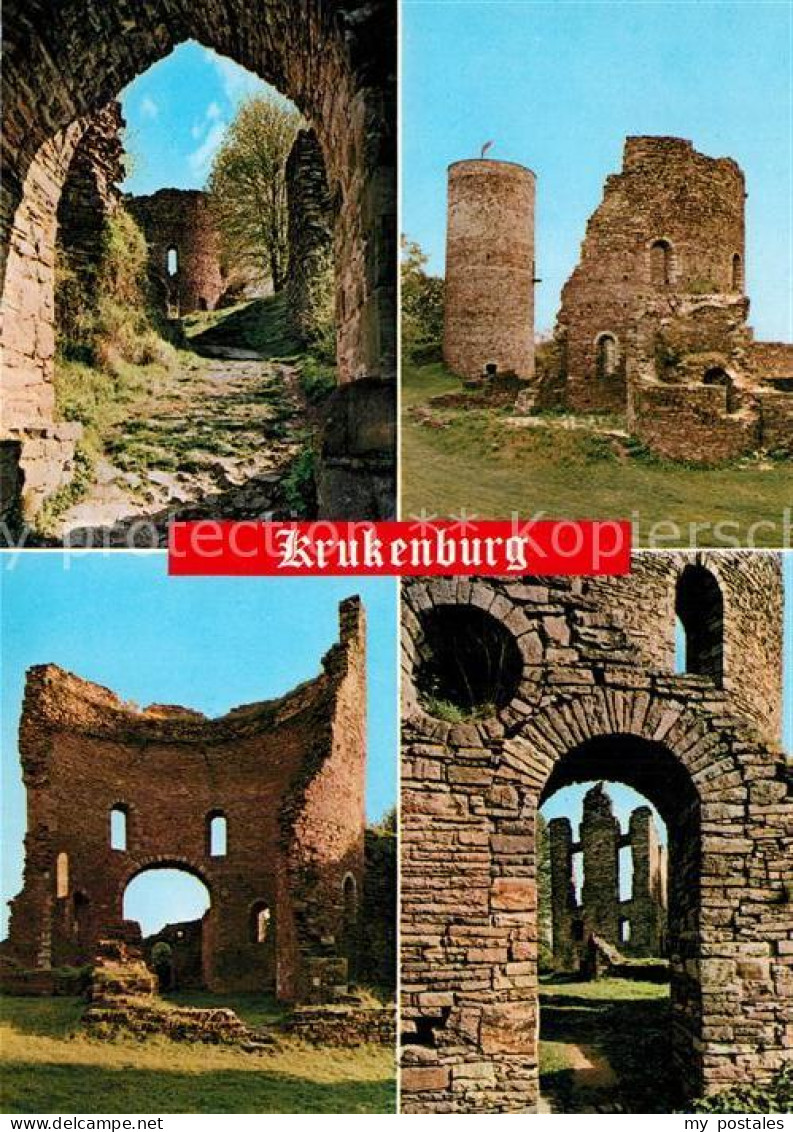 73225593 Helmarshausen Ruine Krukenburg Details Helmarshausen - Bad Karlshafen