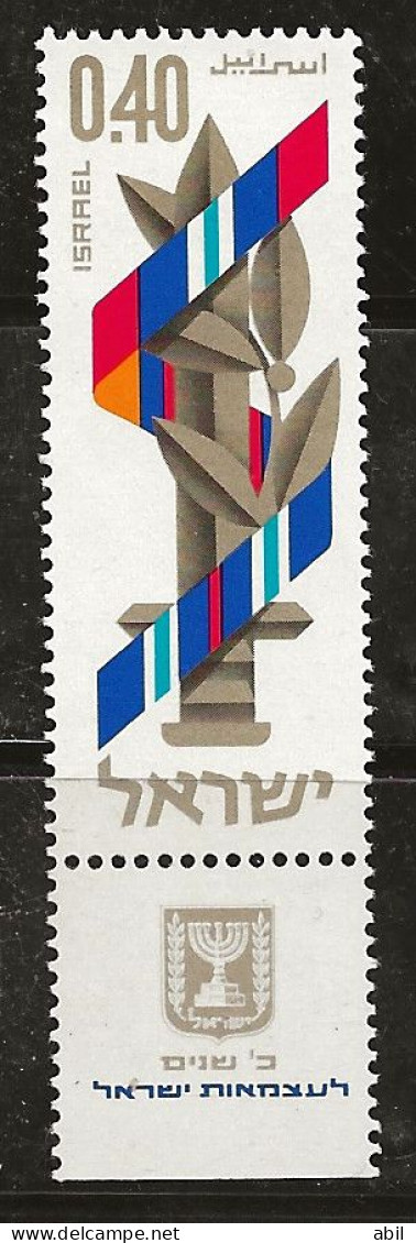 Israël 1968 N°Y.T. ;  356 ** - Unused Stamps (with Tabs)