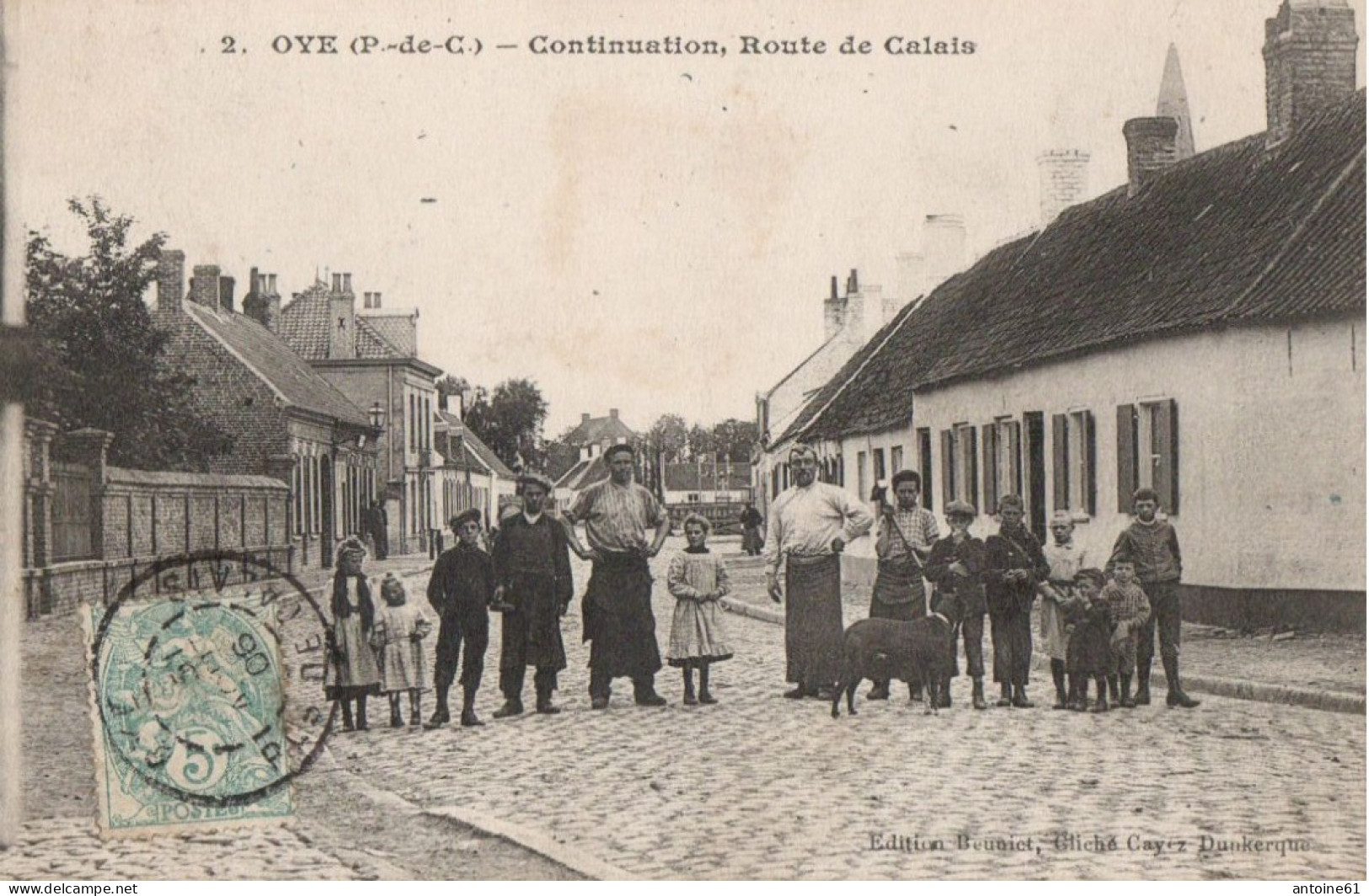 OYE - Continuation, Route De Calais (belle Animation Sur La Rue) - Oye Plage