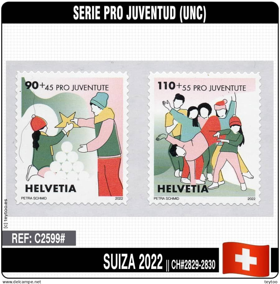 C2599# Suiza 2022. Serie Pro Juventud (MNH) MI#2829-2830 - Nuovi