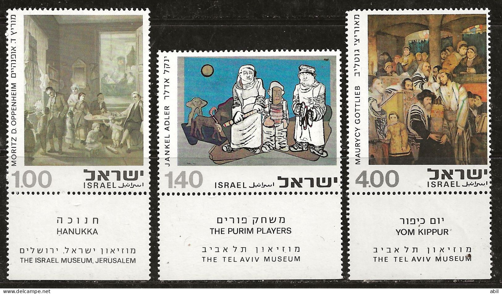 Israël 1975 N°Y.T. ;  577 à 579 ** - Neufs (avec Tabs)