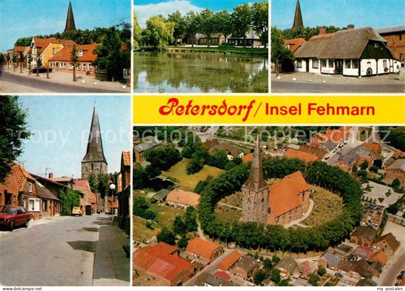 73225432 Petersdorf Fehmarn Fliegeraufnahme Mit Kirche  Petersdorf Fehmarn - Fehmarn