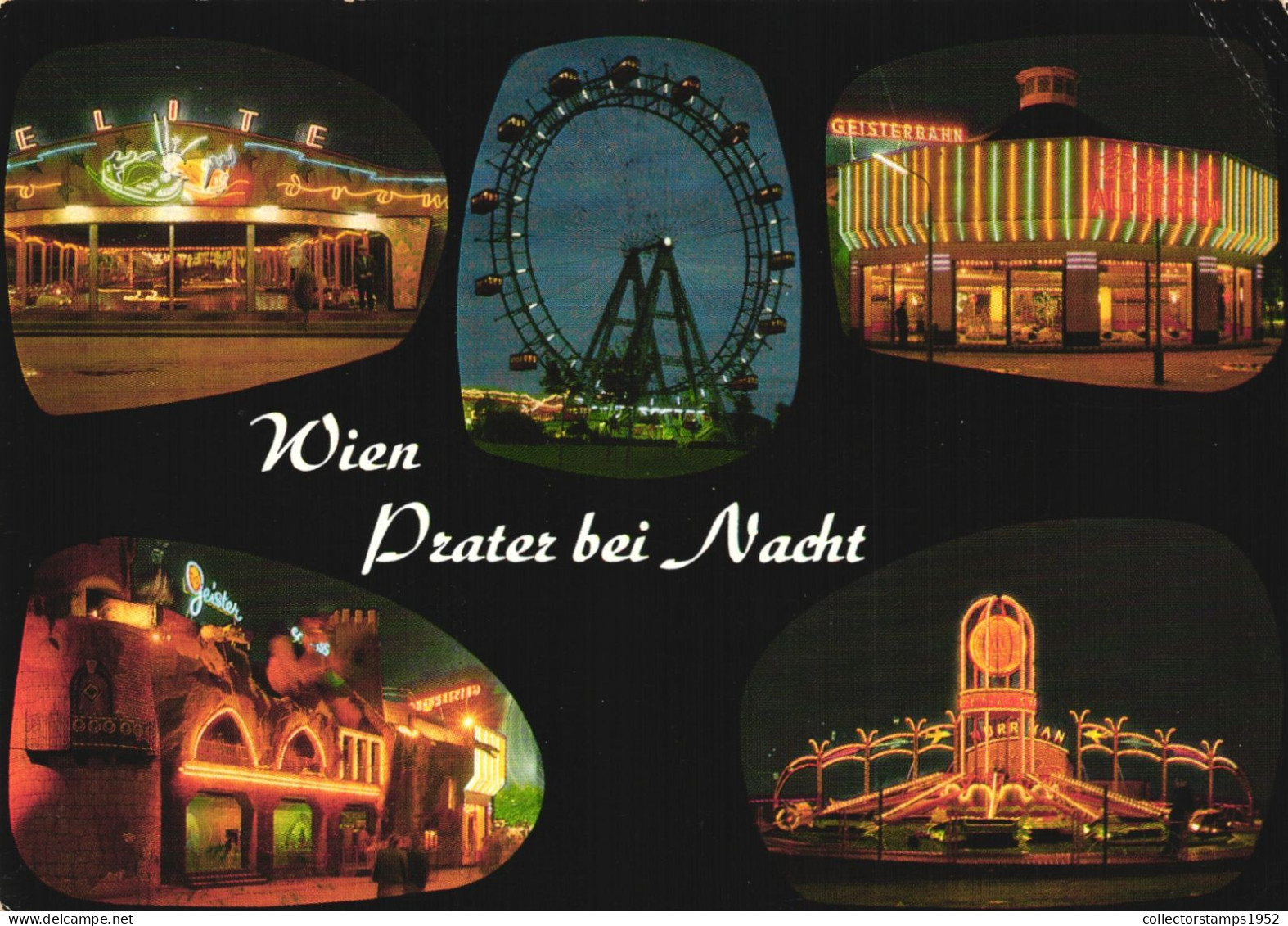 VIENNA, MULTIPLE VIEWS, ARCHITECTURE, GIANT WHEEL, PRATER, AMUSEMENT PARK, AUSTRIA, POSTCARD - Prater