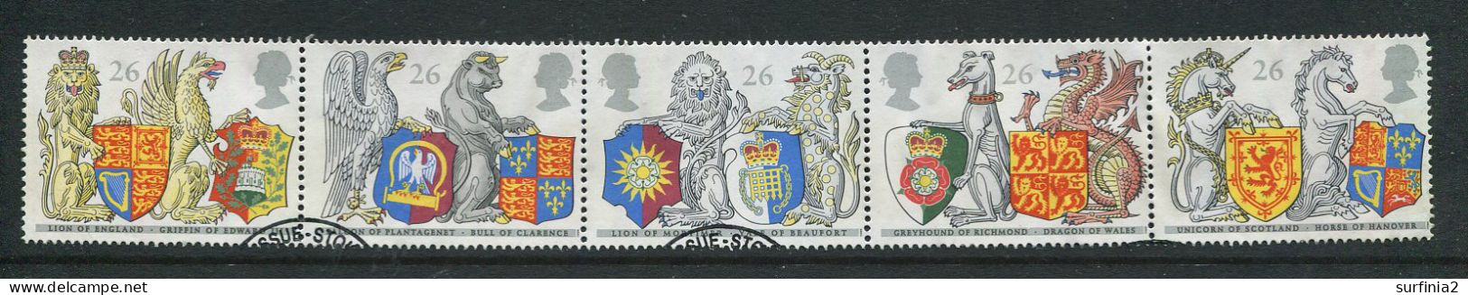 STAMPS - 1998 - ORDER OF THE GARTER - STRIP OF 5  VFU - Oblitérés