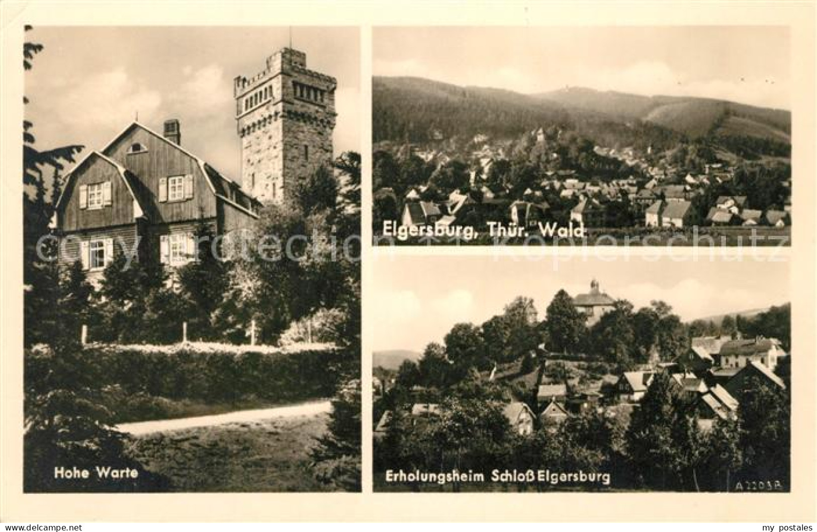 73225178 Elgersburg Hohe Warte Erholungsheim Schloss Panorama Thueringer Wald El - Elgersburg