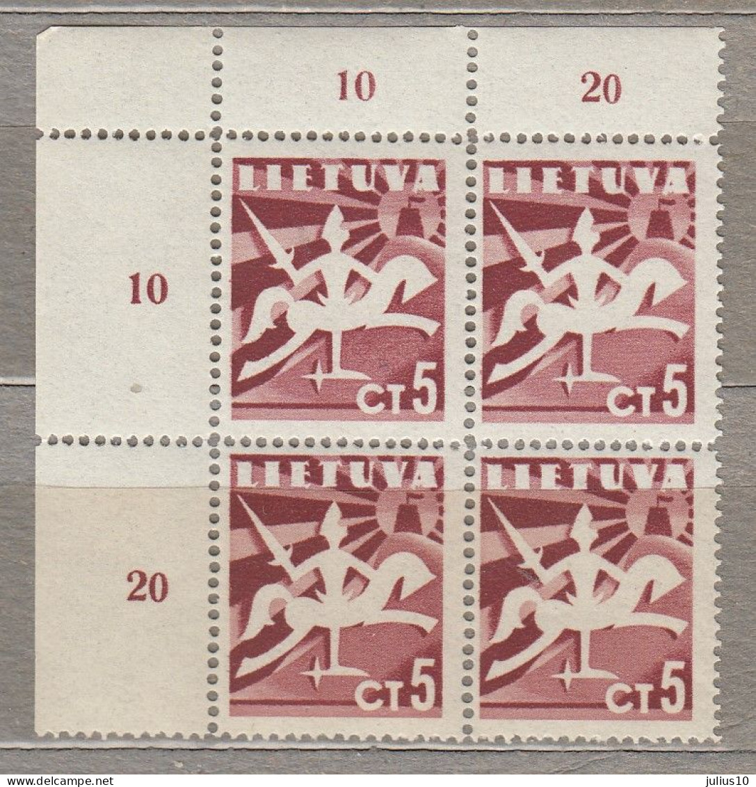 LITHUANIA 1940 Definitive Coat Of Arms MNH(**) Mi 437 #668 - Litauen