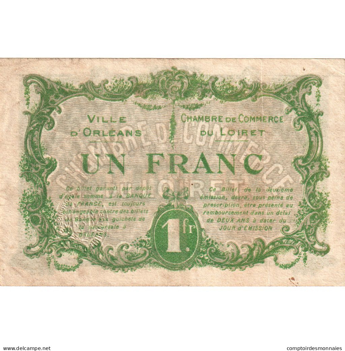 France, Orléans, 1 Franc, 1916, TTB, Pirot:95-12 - Camera Di Commercio