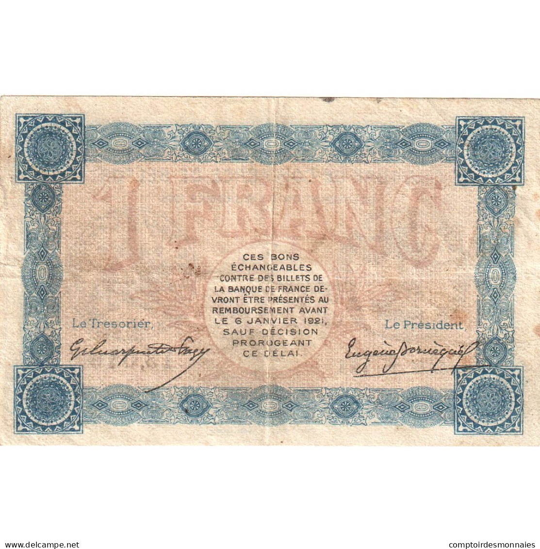 France, Belfort, 1 Franc, 1916, TTB, Pirot:23-40 - Handelskammer