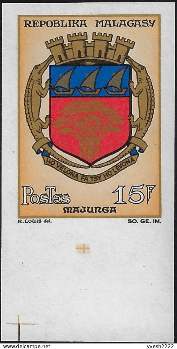 Madagascar 1963 à 1966 Et 1972 Y&T 388 à 392A Et 496 à 497 Non Dentelés. Blasons, Armoiries Des Villes - Sellos