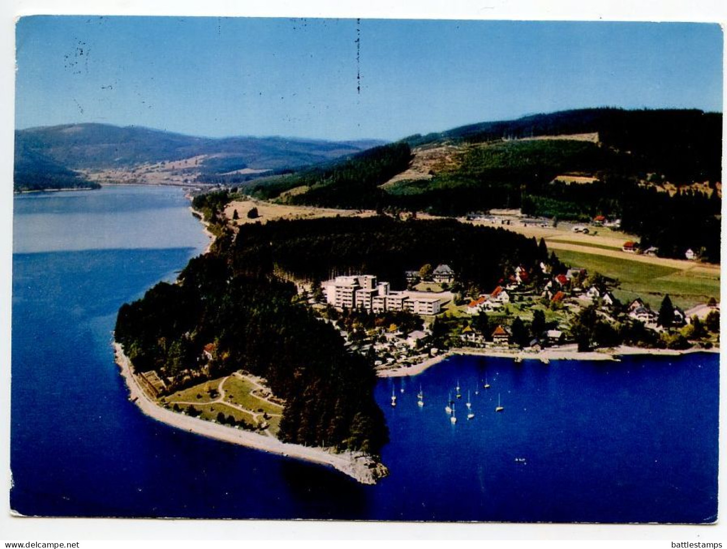 Germany, West 1980 Postcard Höhenluftkurort Und Wintersportplatz Schluchsee Im Schwarzwald, Campingplatz Wolfsground - Schluchsee