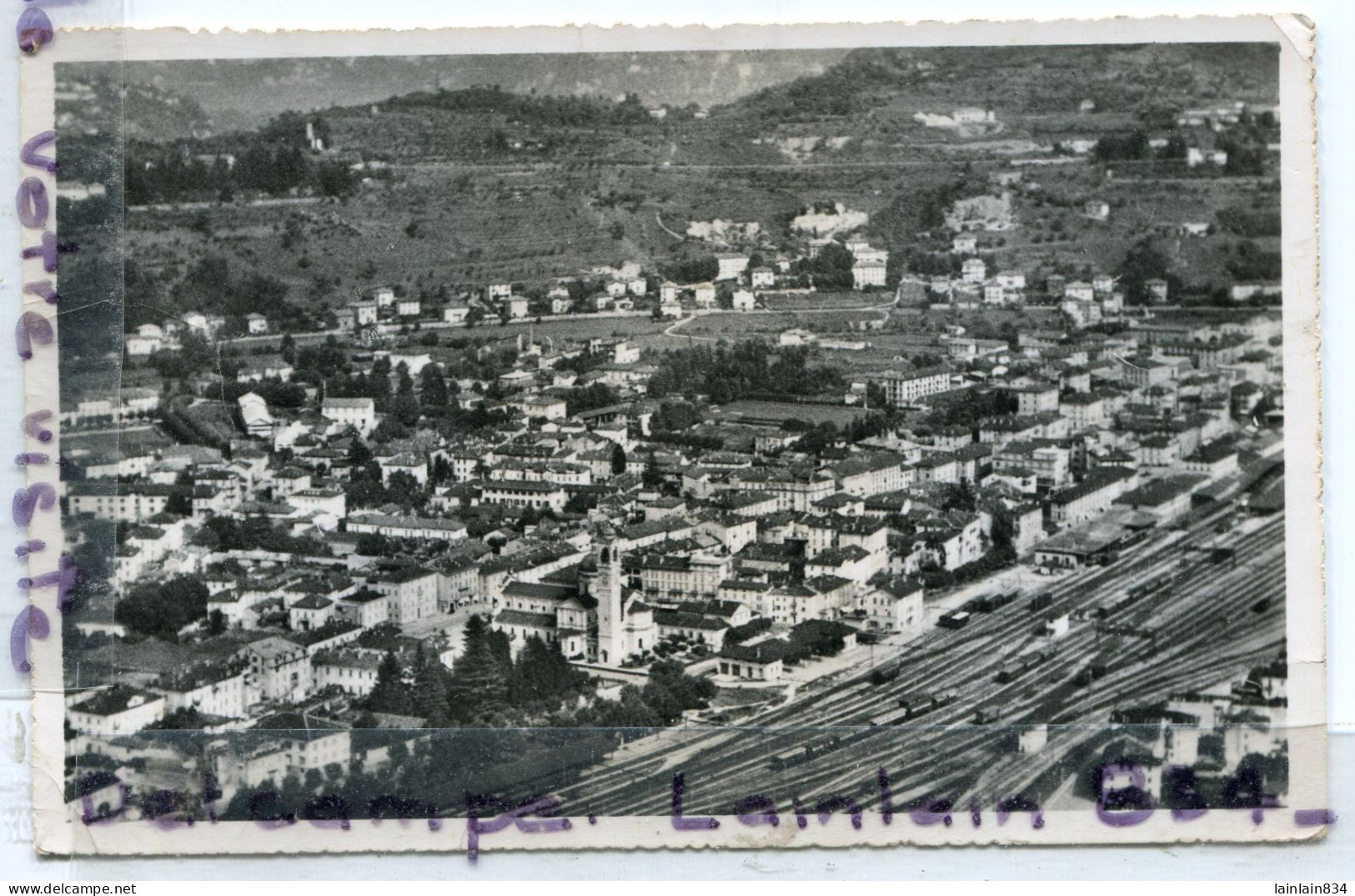 - 2935 - Chiasso Panorama Aereo -  ( TT Tessin), Petit Format, écrite, 1955, La Gare, Flamme, TTBE, Scans. - Chiasso