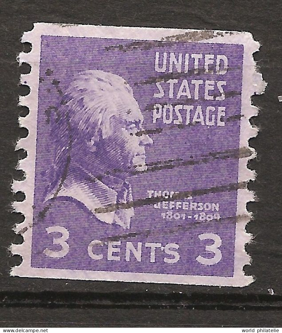 Etats-Unis D'Amérique USA 1938 N° 372aA Iso O Courant, Thomas Jefferson, Président, Philosophe, Agronome, Inventeur - Used Stamps