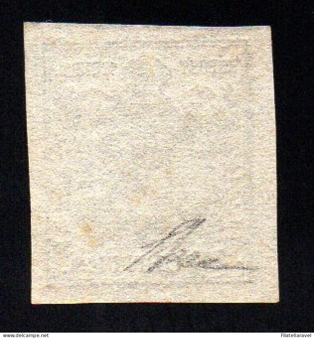 * 1850 Lombardo Veneto 10 Cent. Nero Nuovo Con Gomma Cert. E.Diena Sassone N2 (11000) - Lombardo-Venetien