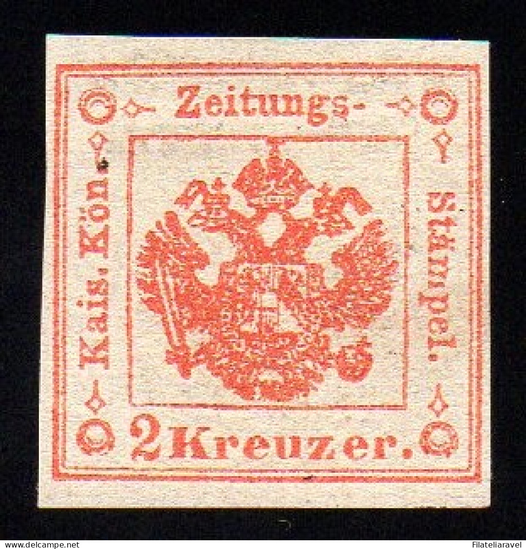 * Lombardo Veneto1853 Segnatasse Per Giornali Sassone N 3 , 2 K. Vermiglio (1800) - Lombardy-Venetia