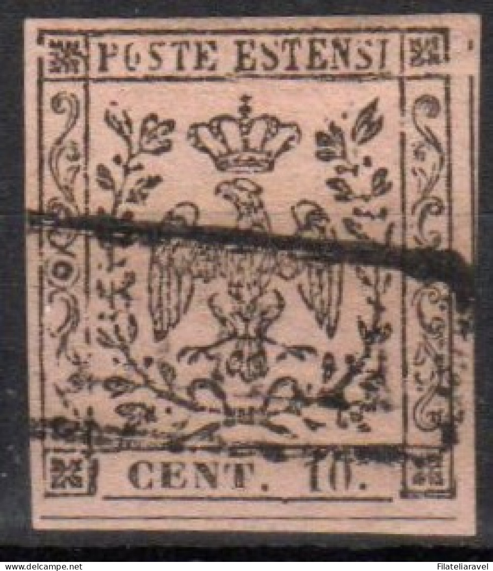 *  Modena 1852 Sassone N9 10 Cent Rosa (600) - Modène