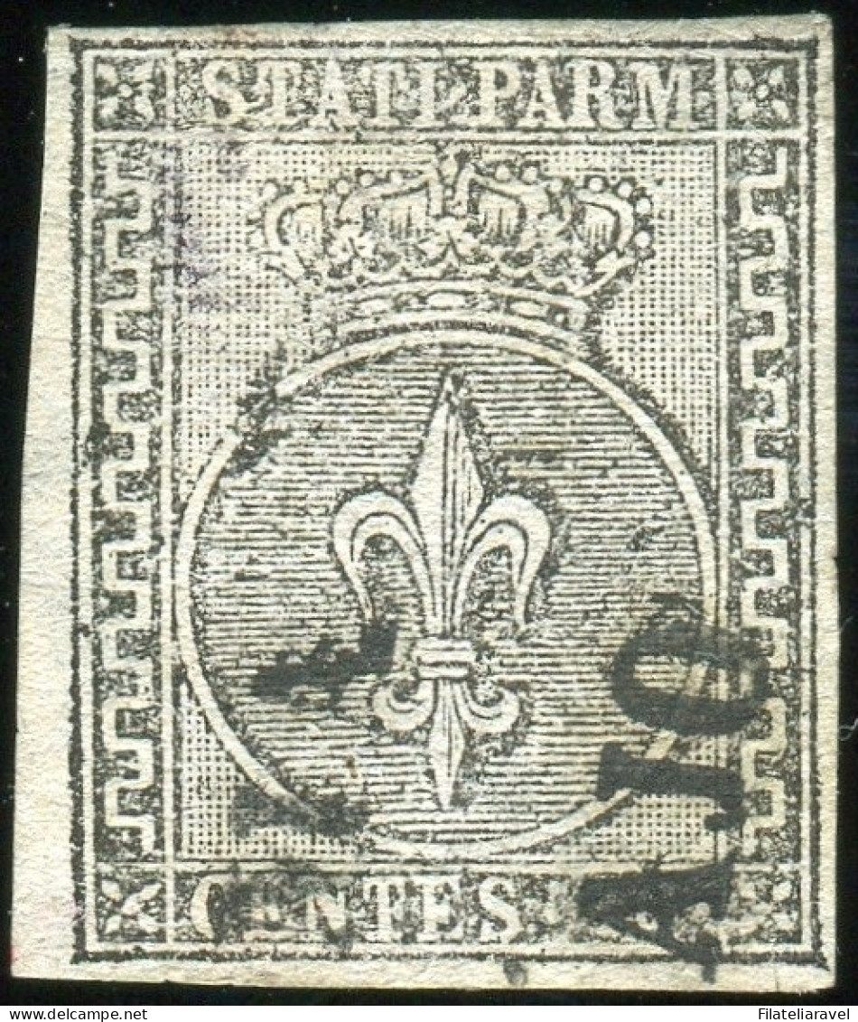 Us 1852 Parma - 10 Centesimi Bianco (2) Usato (325) - Parma