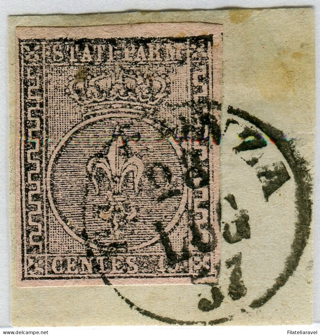 Fr 1852 Parma - 15 Centesimi Rosa (3b) Varietà Greca Larga A Destra (500) - Parma