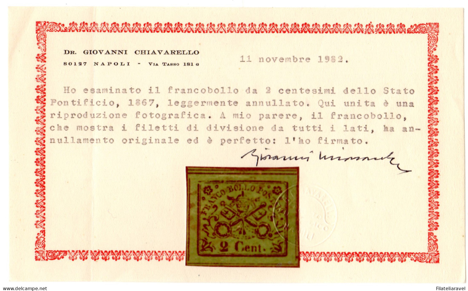 Fr Pontificio  1852 Frammento Di Lettera Annullo Bracciano Bordo Di Foglio - Etats Pontificaux