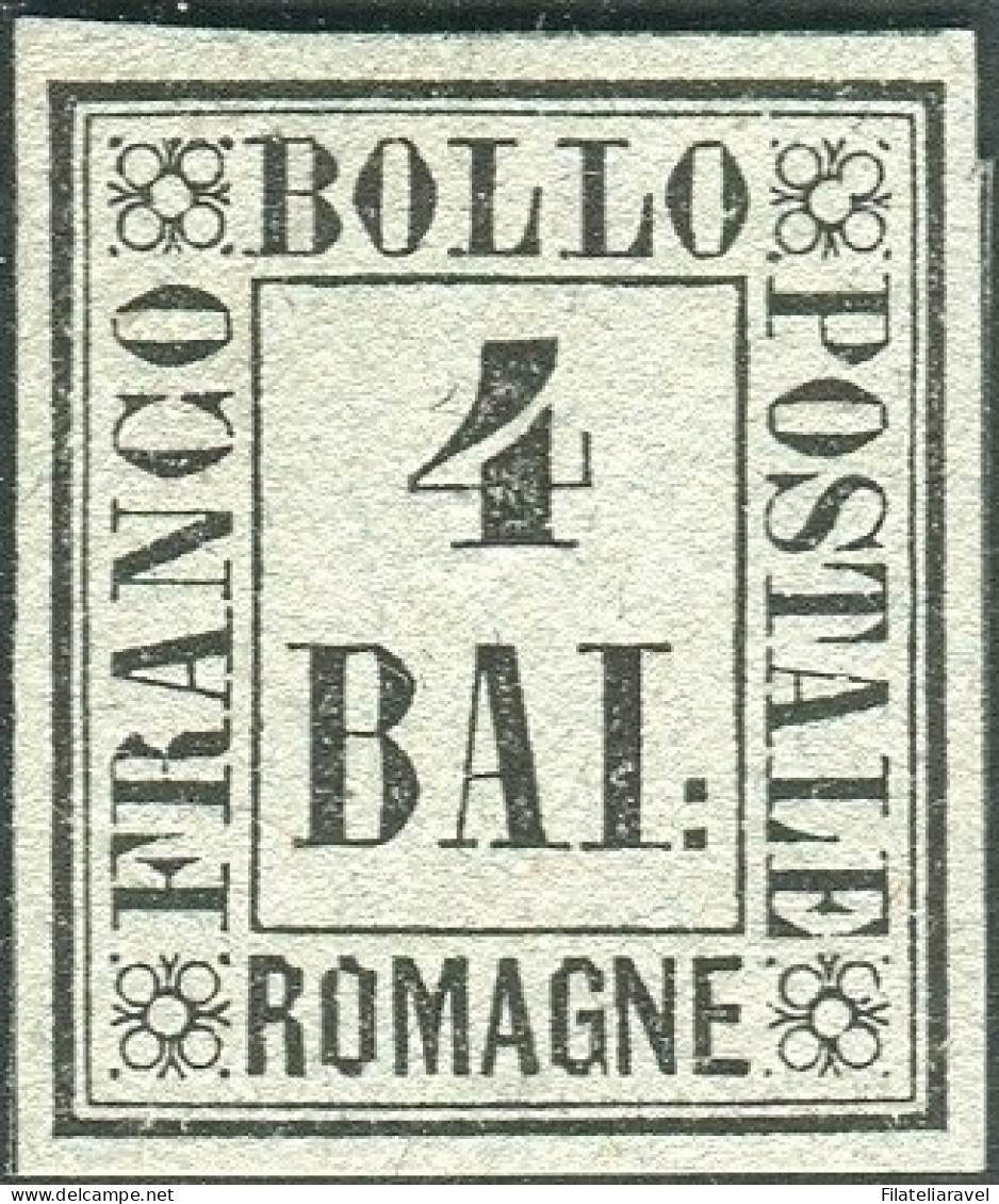 Sg 1859 Romagne - Prova 4 Baj  Grigio Chiaro (P4) Nuovo Senza Gomma Come Da Emissione, Diena & Bolaffi (1.000) - Romagne