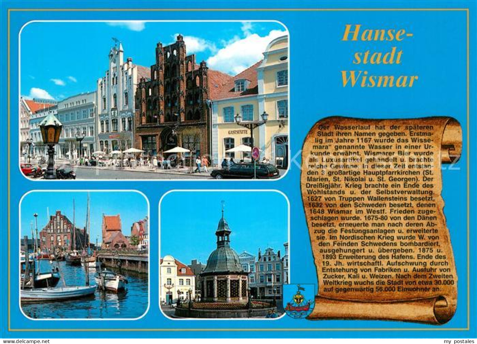 73223309 Wismar Mecklenburg Wasserkunst Marktplatz Hafen Wismar Mecklenburg - Wismar