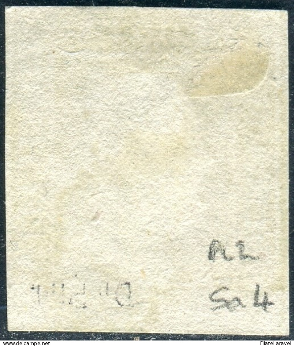 Us 1859 - Sicilia "1 Grano Verde Oliva" (5a) III Tav. Carta Di Napoli Usato (500) - Sicile