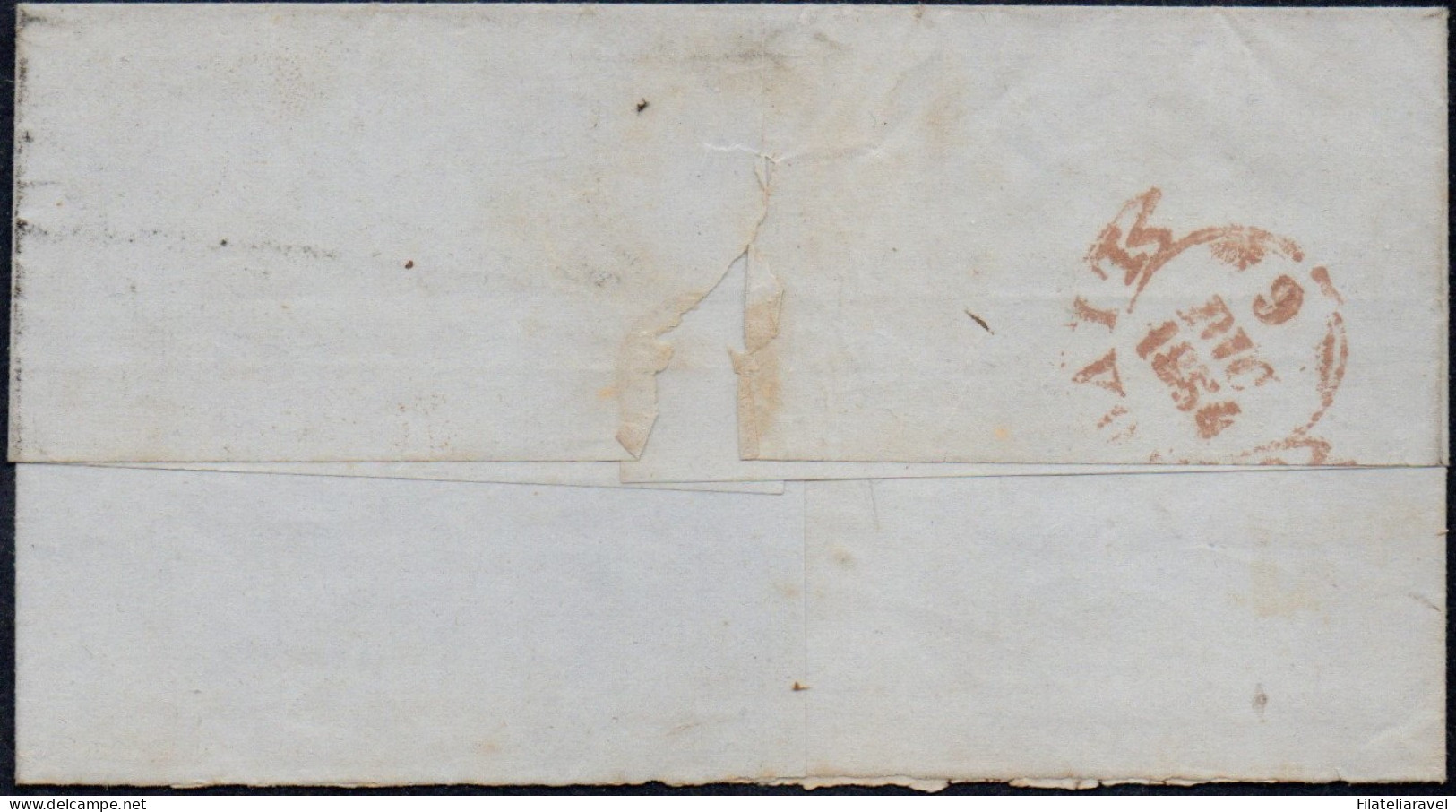 Ltr 1851 - Toscana - Lettera Da Marciana Marina A Livorno,1 Crazie (4d)+2cr (5e) Verifica Guido, Firmato Diena (2.125) - Toscane