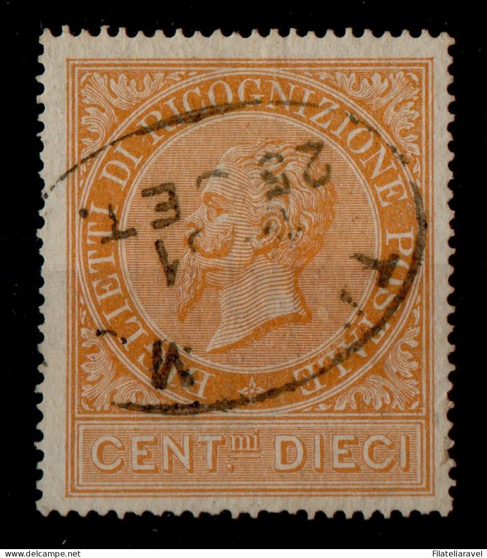 Us 1874 - Regno - Ricognizione Postale -  Effigie Di Vittorio Em. II 10c Ocra (1), Annullato, Firmato Raybaudi (600) - Taxe