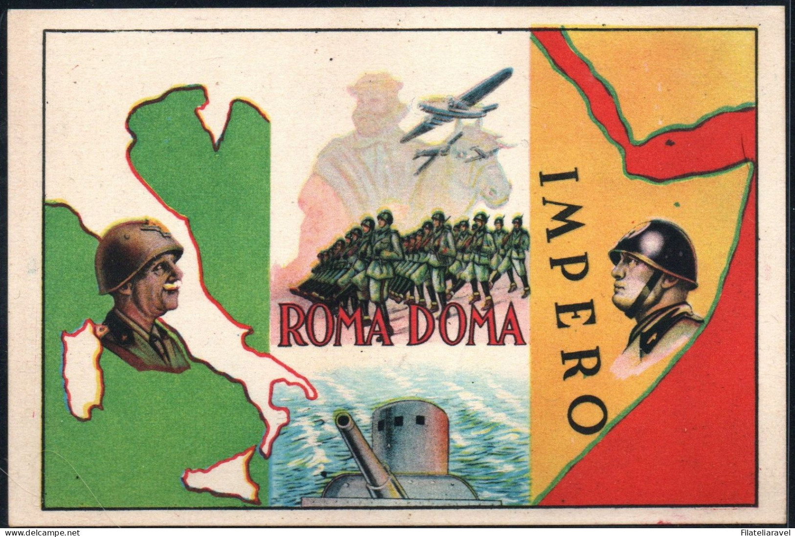 Cart  Cartolina - Militare - Roma Doma Impero, A.T.E.N.A - Roma, Non Viaggiata, Ottime Condizioni (19) - Postage Due