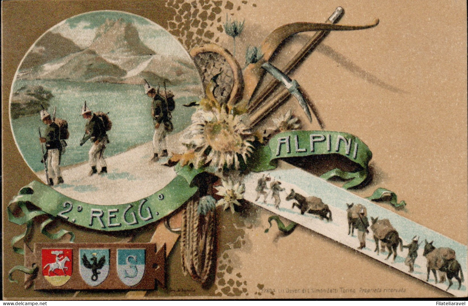 Cart Cartolina Militare - 1900 - Reggimentali - Lotto Di 180 Cartoline (Bersaglieri-Alpini-Artiglieri-Lancieri-Fanteria) - Taxe