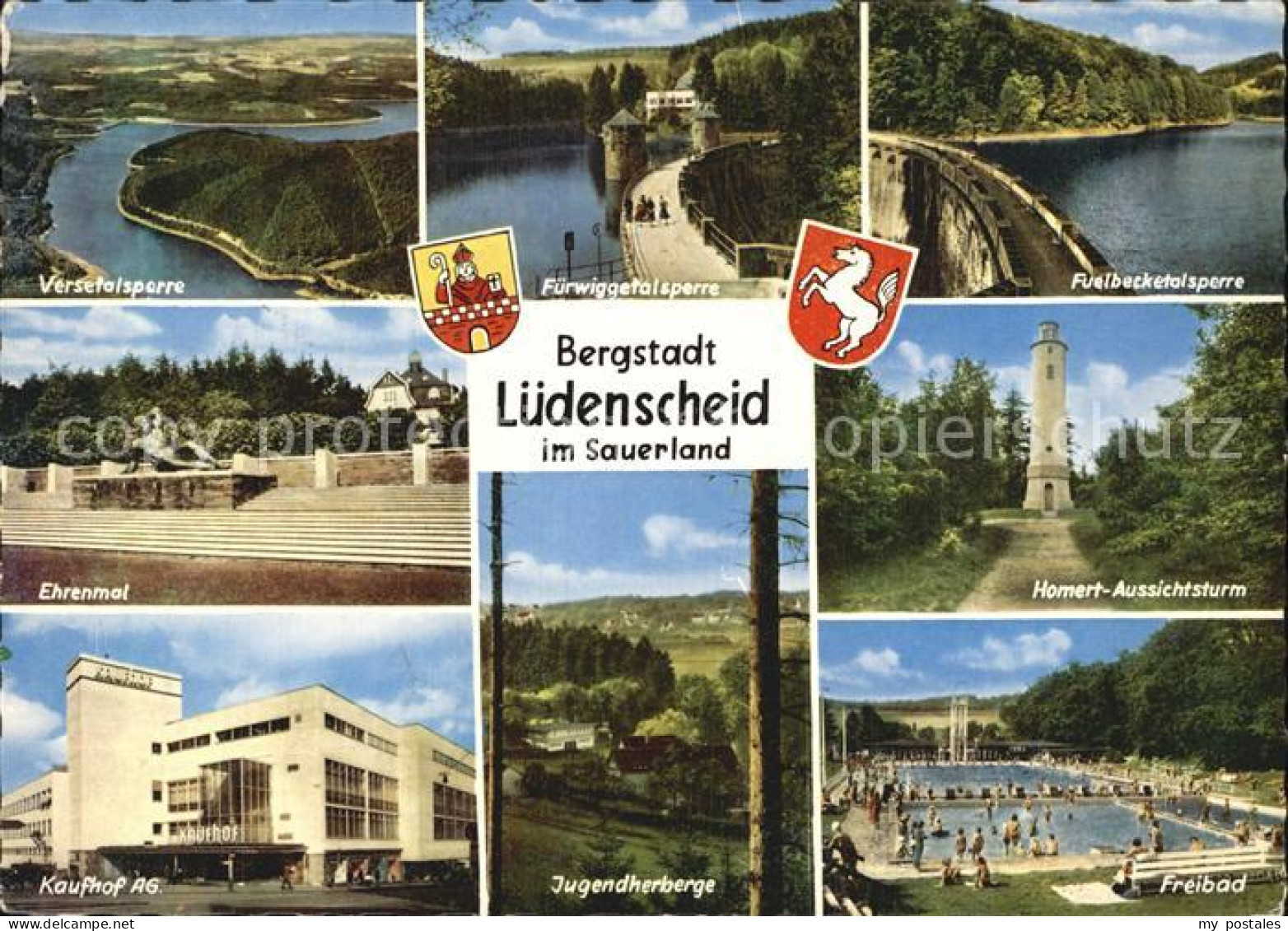 72489631 Luedenscheid Bergstadt Homert-Aussichtsturm Versetalsperre Ehrenmal Fue - Lüdenscheid