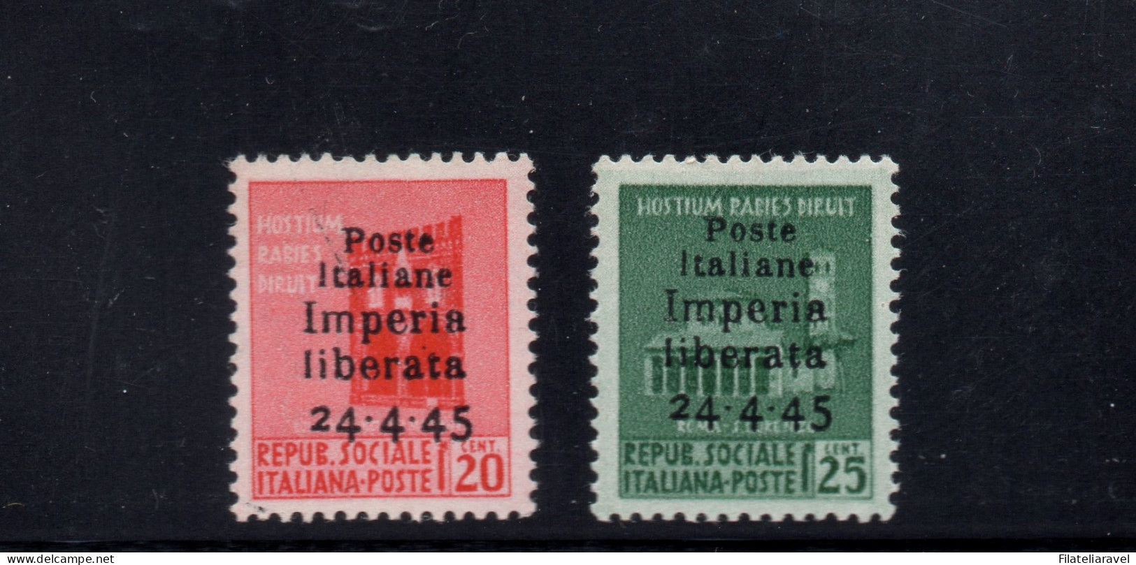 ** 1945 - RSI -  CLN -  ''Monumenti Distrutti'' (22-23) NON EMESSA, Cert. D. Fabris (3.500) - National Liberation Committee (CLN)