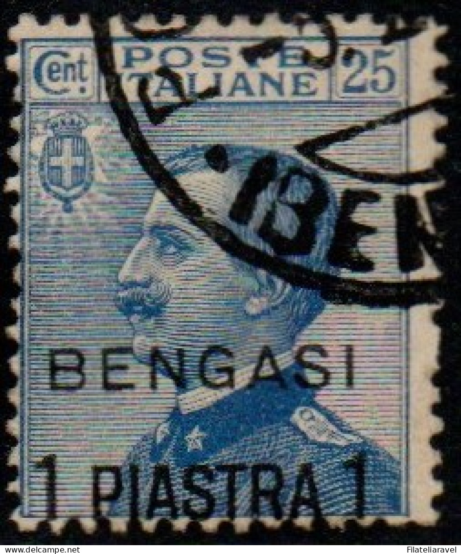 Us 1911 - Bengasi, Francobollo D'Italia (2) Tipo Michetti, Soprastampato Bengasi (300) - Bureaux D'Europe & D'Asie