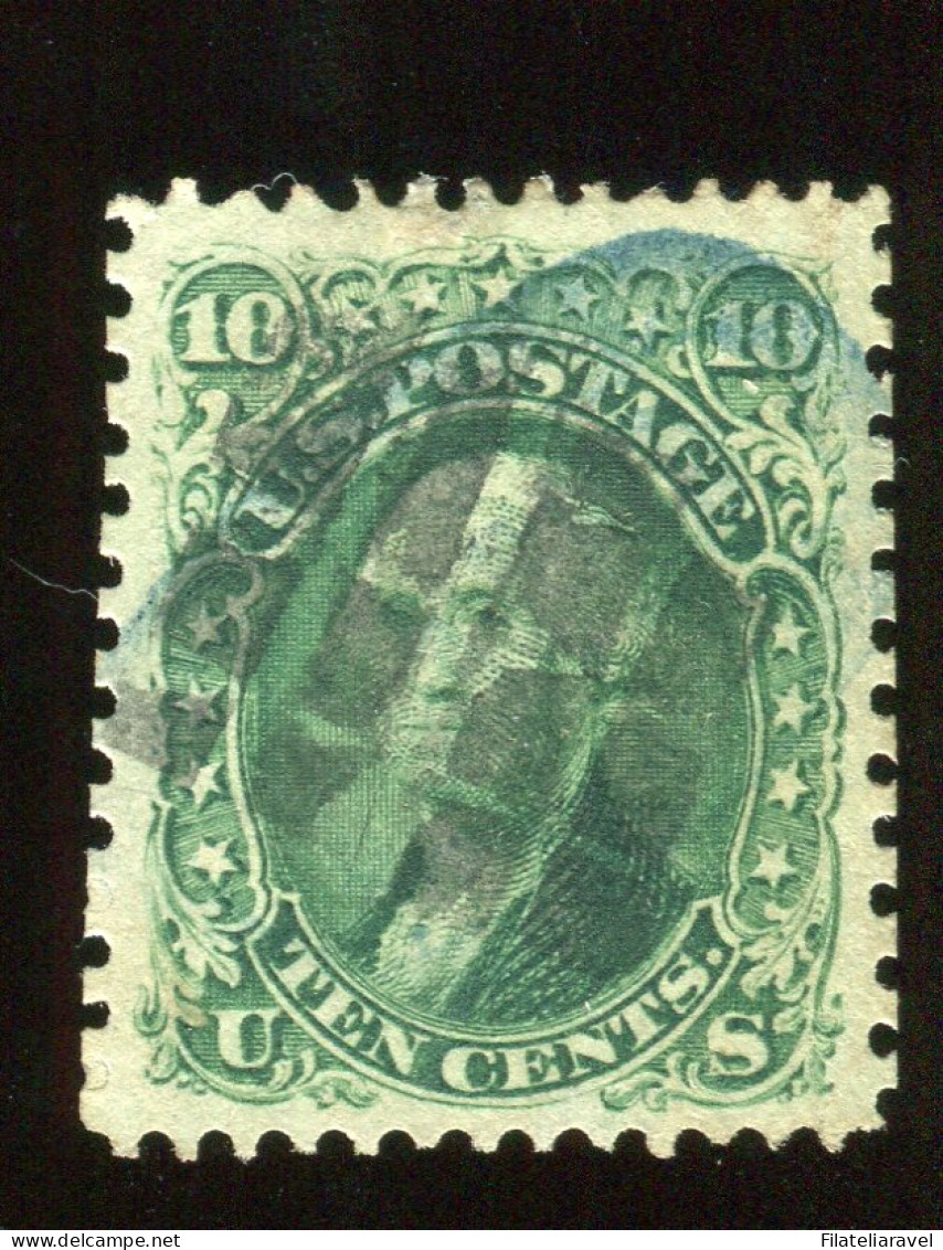 Us 1861 - 10 Cent George Whashington Yellow Green (68) Ottima Centratura XF-S95 Wide Jumbo Margin (2.500) - 095: Extremely Fine - Superb