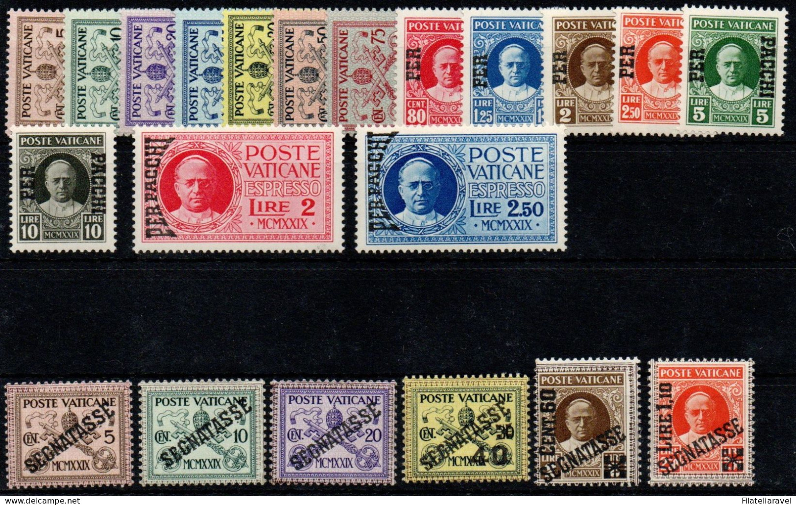 ** 1931 - Vaticano - Pacchi Postali/Segnatasse ( PP1/15+Tax1/6 ) Serie Complete, Gomma Integra (325) - Parcel Post