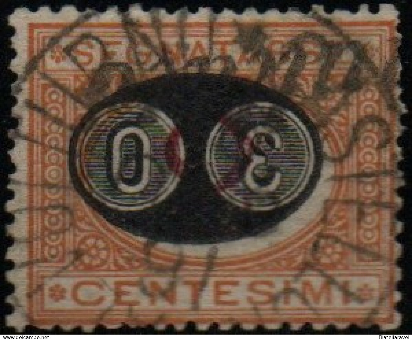 Us 1891 - Regno Segnatasse (19a) Mascherine Sopr. Capovolta, Cert. Raybaudi/Fabris (4.500) - Taxe