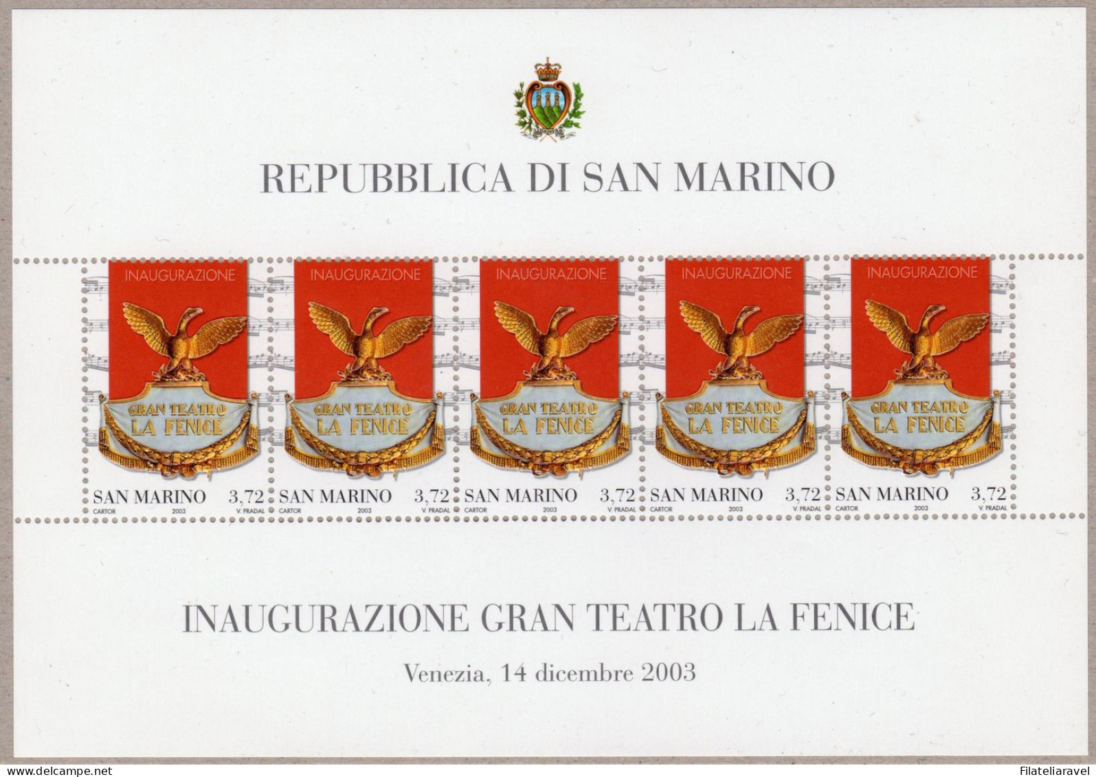 ** San Marino Foglietto Fenice Gomma Integra - Blocks & Sheetlets