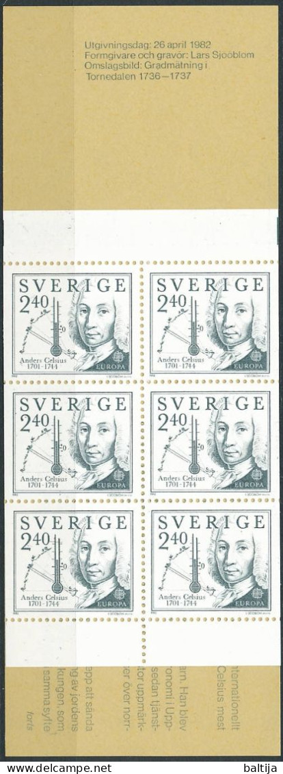 H.336 Booklet ** MNH / CEPT, Europa, Historical Events, Astronomer Anders Celsius - 1982