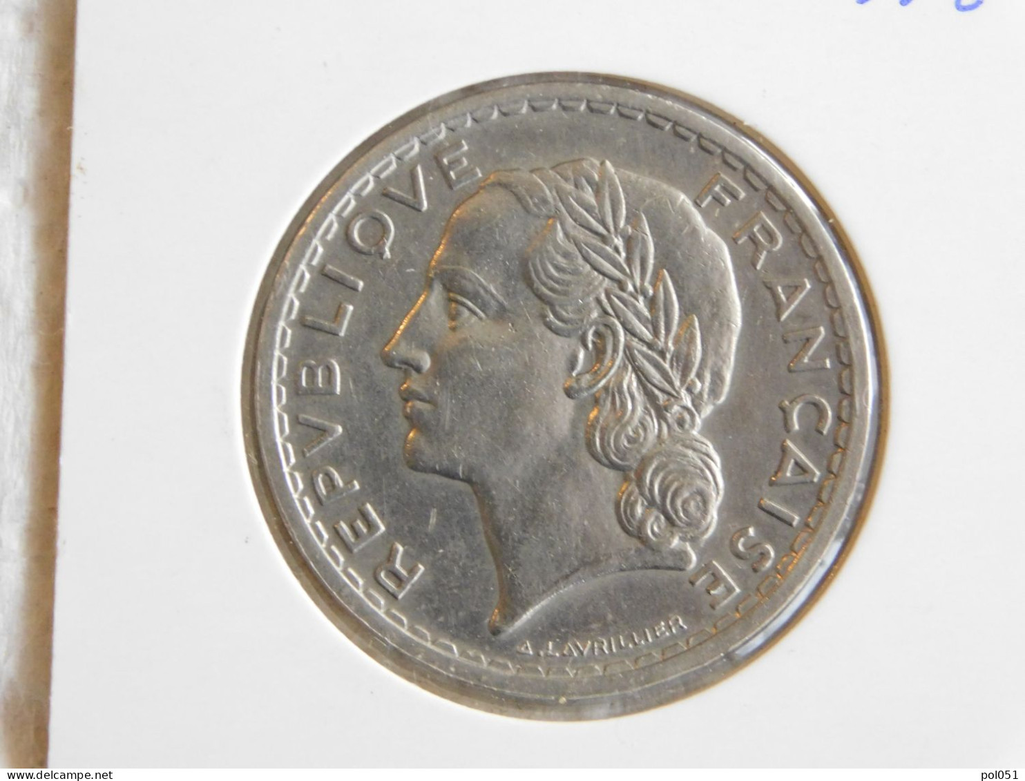 France 5 Francs 1937 LAVRILLIER, NICKEL (866) - 5 Francs
