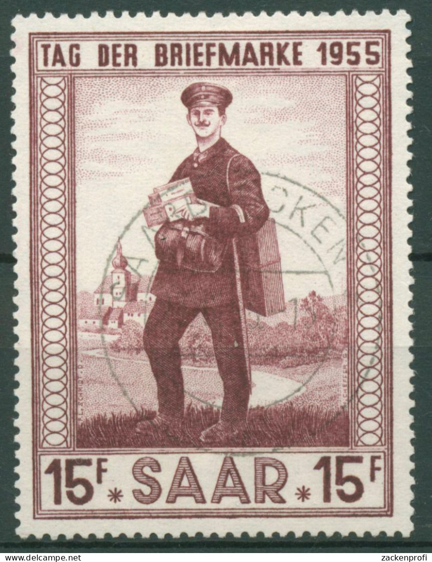 Saarland 1955 Tag Der Briefmarke 361 Gestempelt - Oblitérés