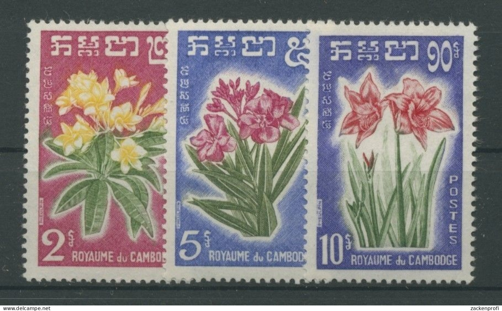 Kambodscha 1961 Pflanzen Blumen 118/20 Postfrisch - Kambodscha