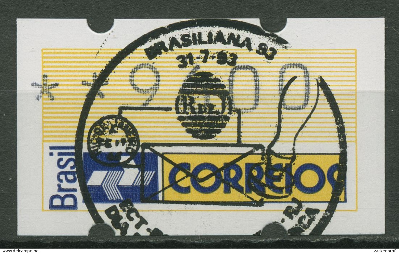 Brasilien 1993 Automatenmarken Einzelwert ATM 4 Gestempelt - Franking Labels