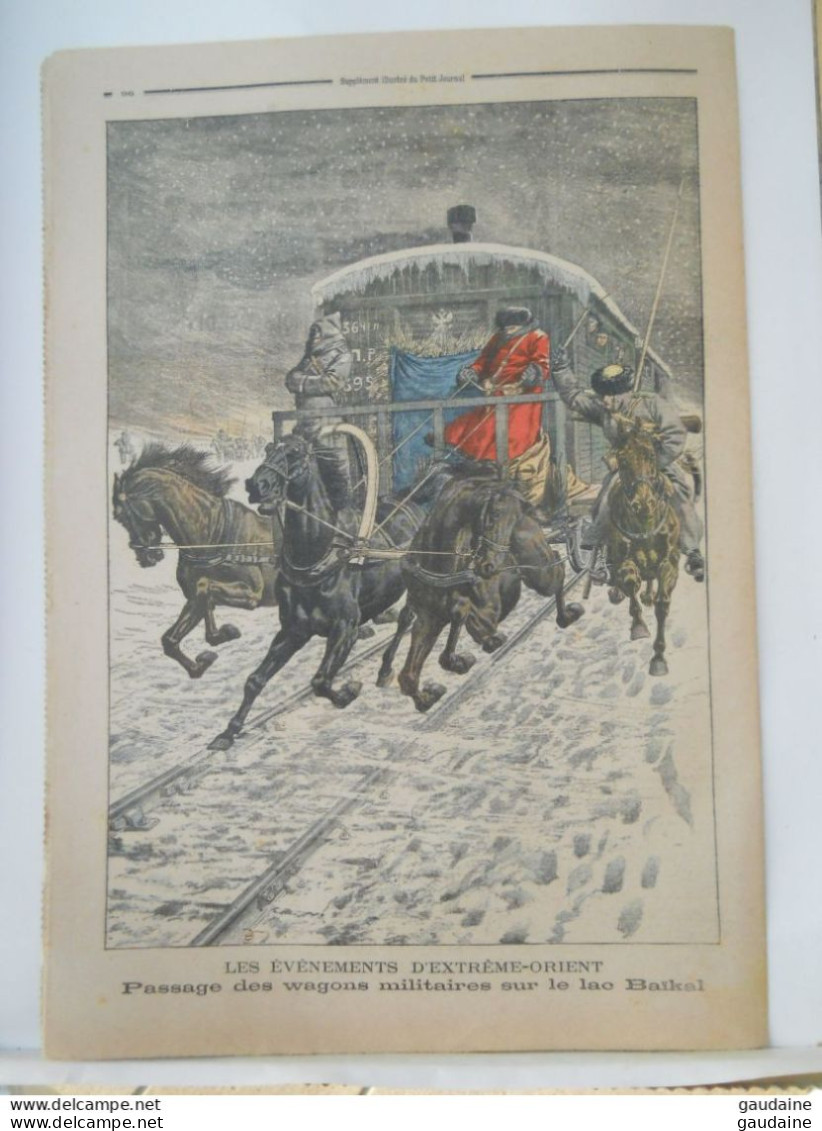LE PETIT JOURNAL N°696 - 20 MARS 1904 - BOMBARDEMENTS VLADIVOSTOCK -RUSSIE WAGONS MILITAIRES SUR LE LAC BAIKAL - Le Petit Journal