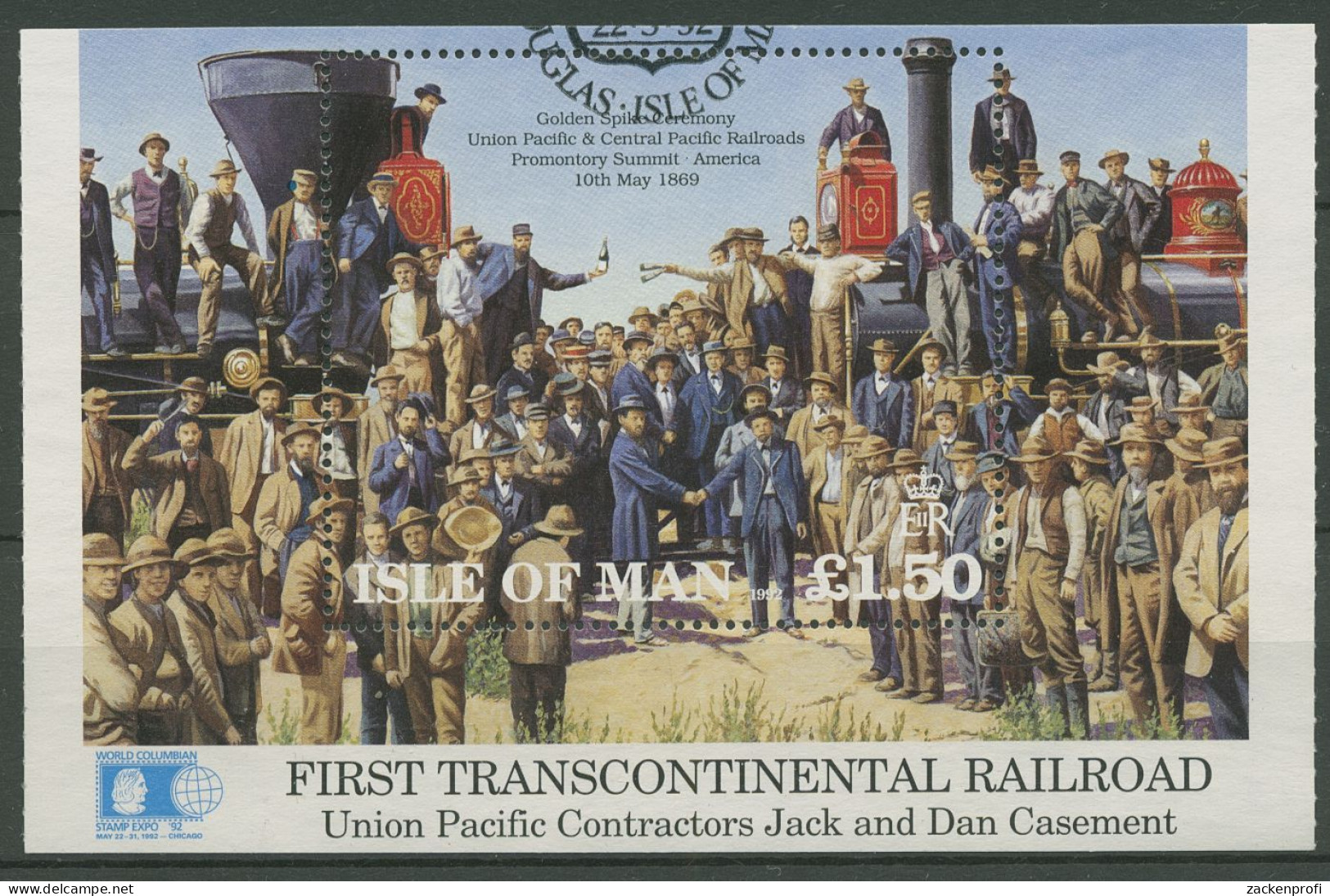 Isle Of Man 1992 Eisenbahn Heftchenblatt Aus MH 28 Gestempelt (C63029) - Man (Insel)