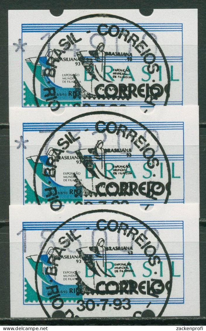 Brasilien 1993 Automatenmarken Satz 14900/73200/186000 ATM 5 Gestempelt - Franking Labels