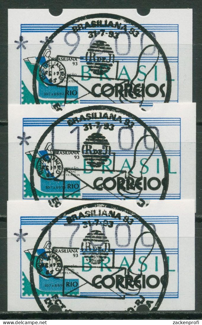 Brasilien 1993 Automatenmarken Satz 9600/11400/17000 ATM 5 Gestempelt - Viñetas De Franqueo (Frama)