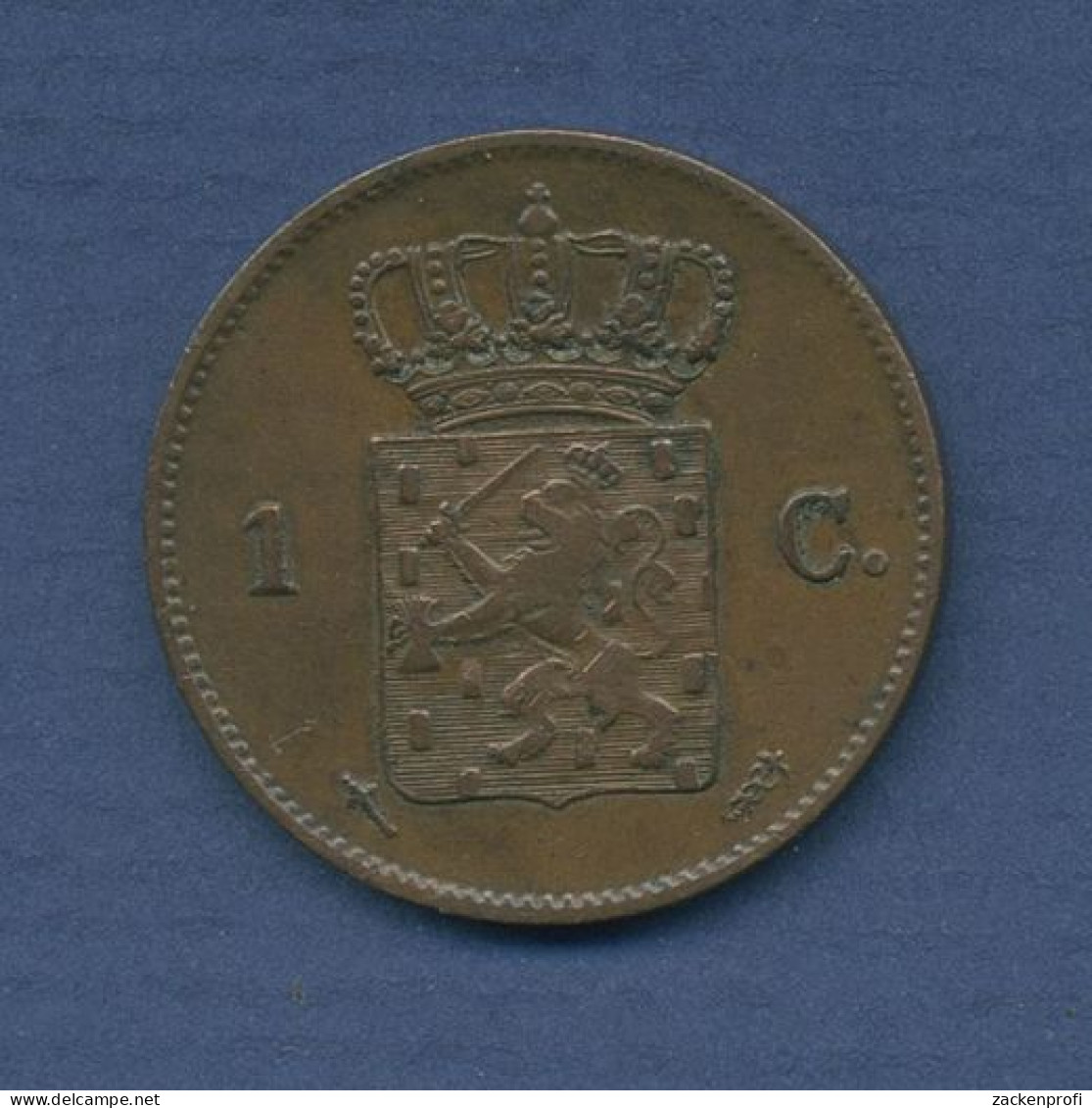 Niederlande Cent 1870, William III., KM 100 Fast Vz (m6487) - 1849-1890 : Willem III